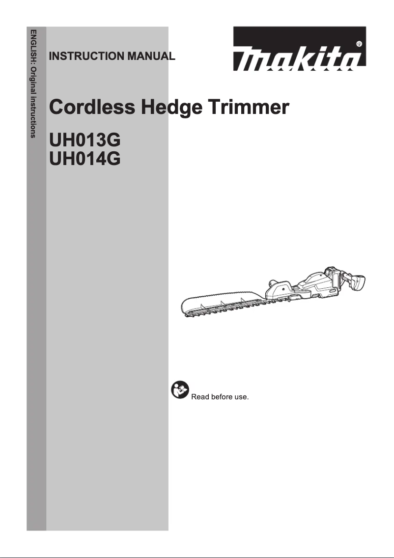 Image de la première page du manuel de l'appareil UH013GD201