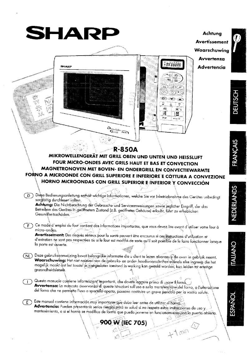Página 1 del manual Manual de usuario Sharp R850A