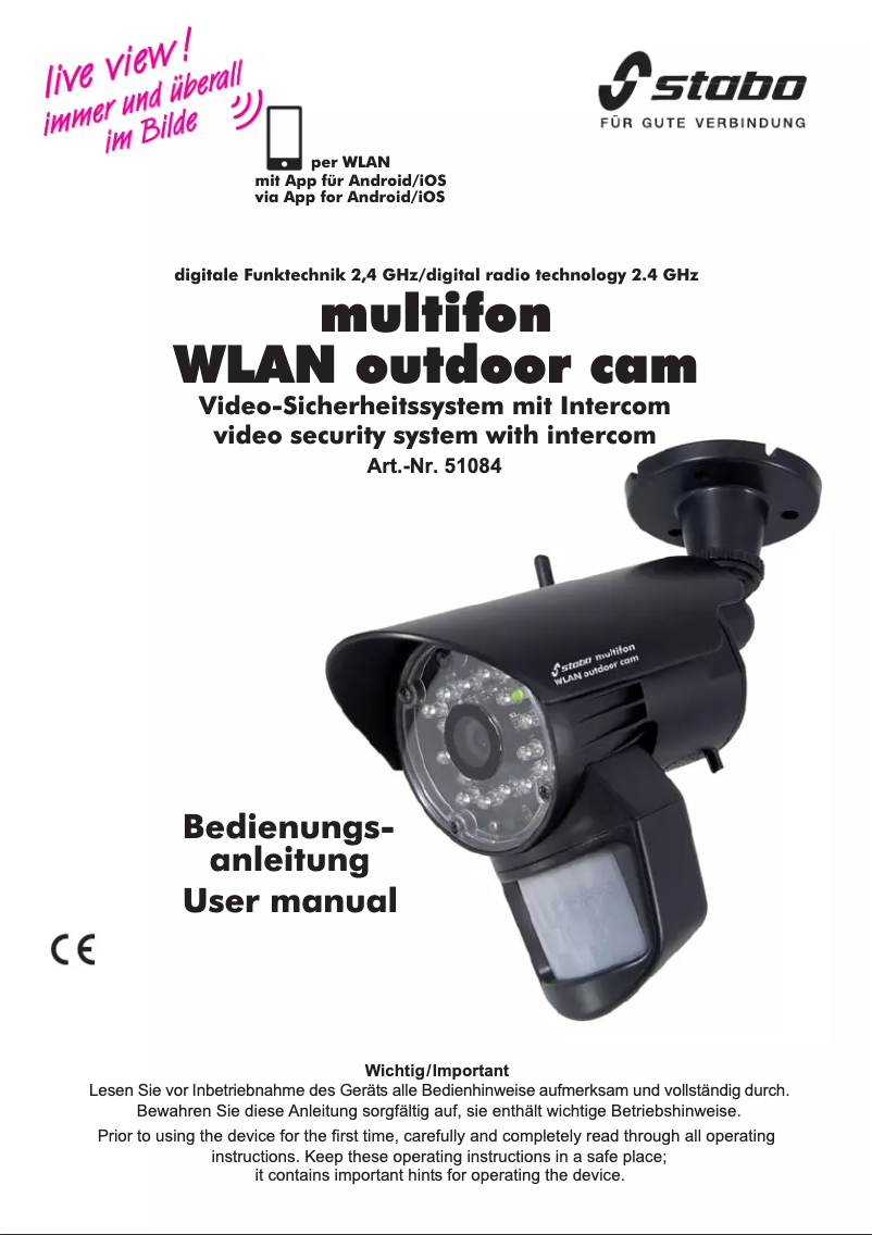 Imagen de la primera página del manual del dispositivo Multifon WLAN outdoor cam