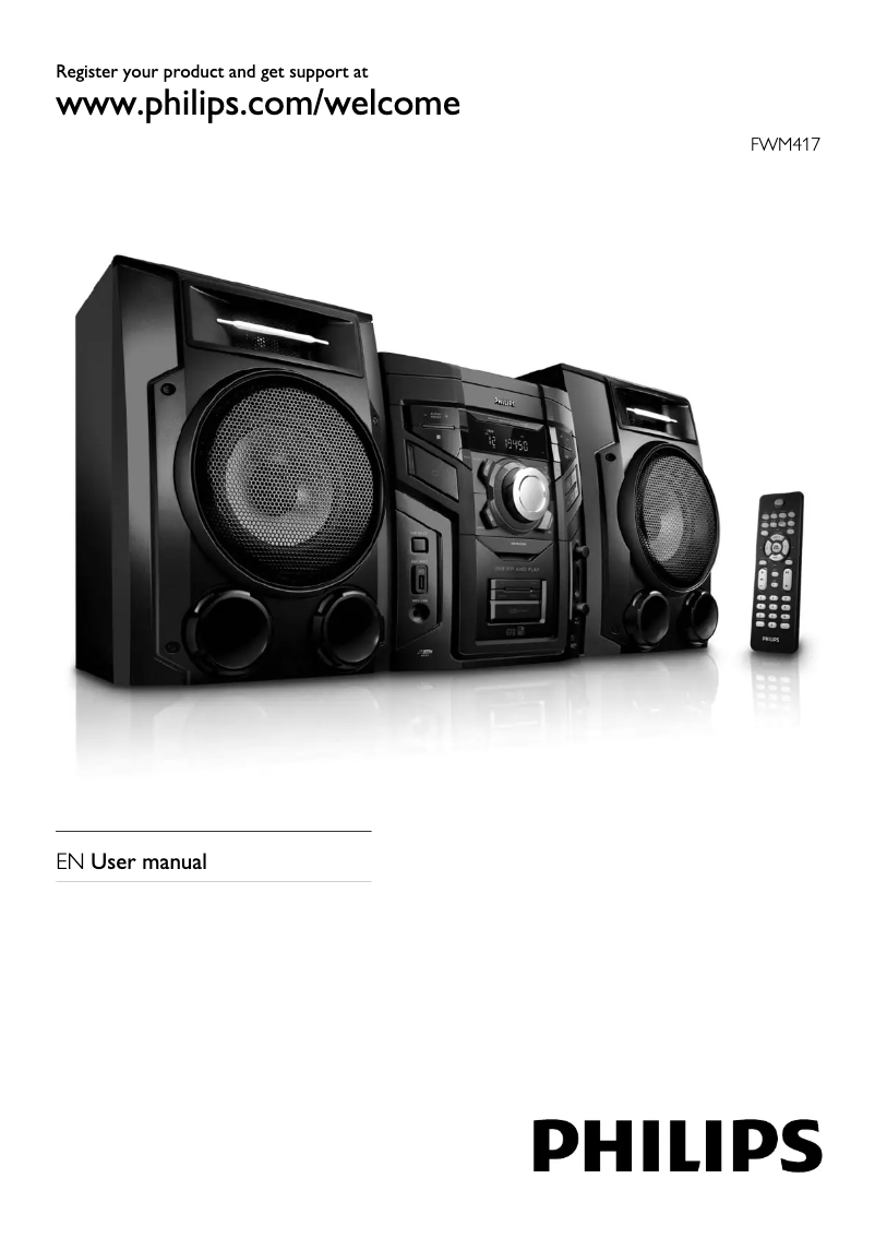 Page n°1 - Manuel utilisateur Philips FWM417X