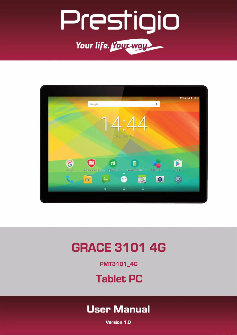 Page n°1 - Manuel utilisateur Prestigio MultiPad Grace 3101