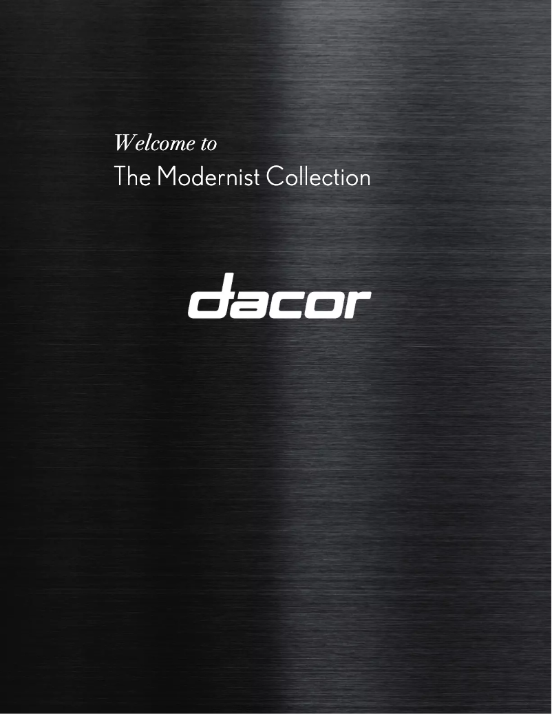 Page 1 de la notice Brochure Dacor Modernist DTT48M976LS