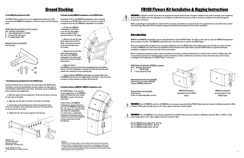 Page n°1 - Guide d'installation Mackie DRM215