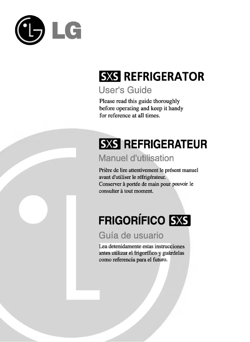 Page n°1 - Manuel utilisateur LG GR-G277STWA