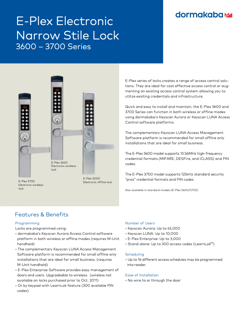 Image de la première page du manuel de l'appareil E-Plex 3x00