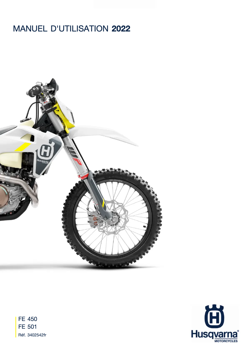 Image de la première page du manuel de l'appareil FE 450 (2022)