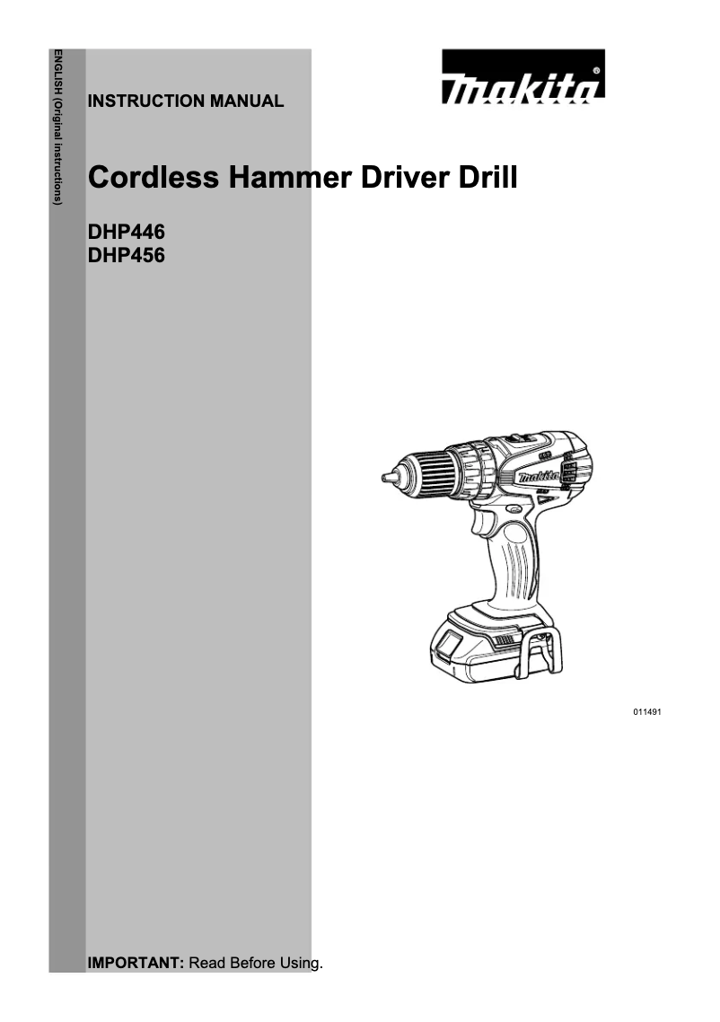Page n°1 - Manuel utilisateur Makita DHP456RMWX