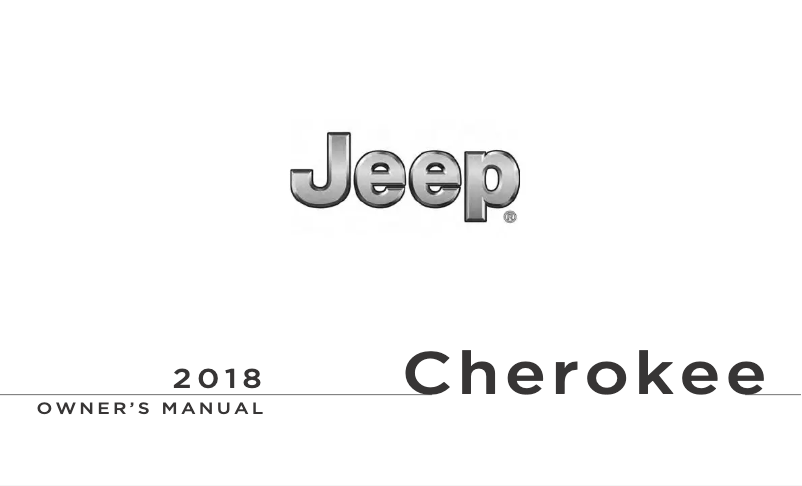 Page 1 de la notice Manuel utilisateur Jeep Cherokee (2018)