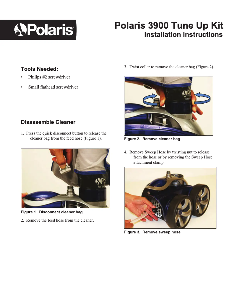 Page 1 de la notice Guide d'installation Polaris 3900 Sport