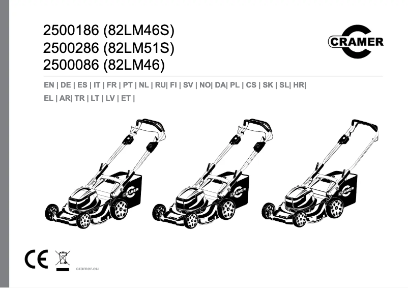 Página 1 del manual Manual de usuario Cramer 82LM46S