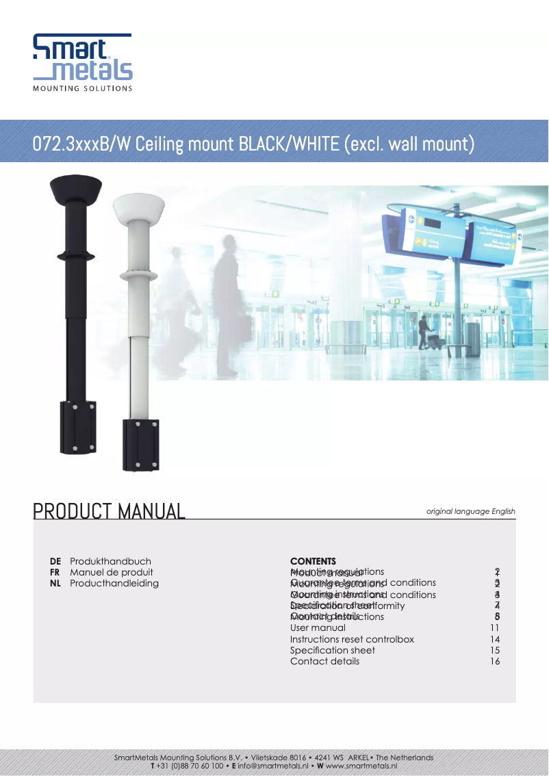 Page n°1 - Manuel utilisateur SmartMetals 072.3100W