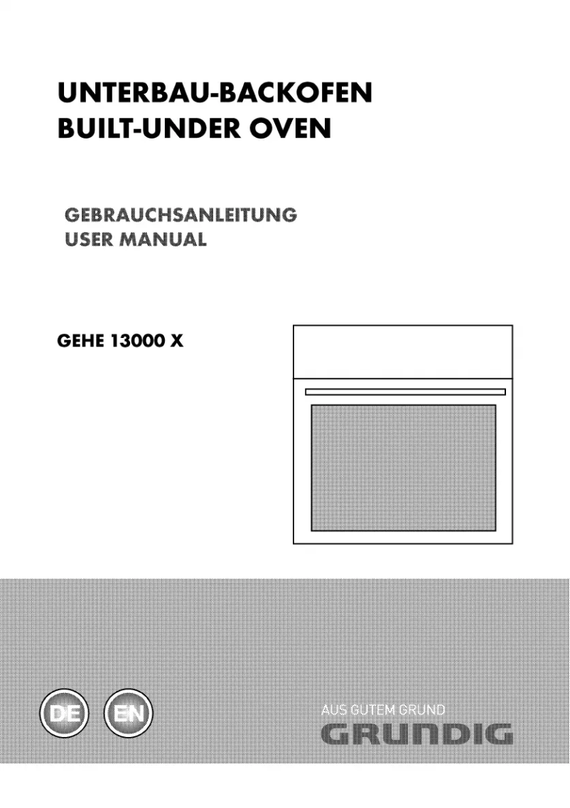 Page 1 de la notice Manuel utilisateur Grundig GEHE 13000 X