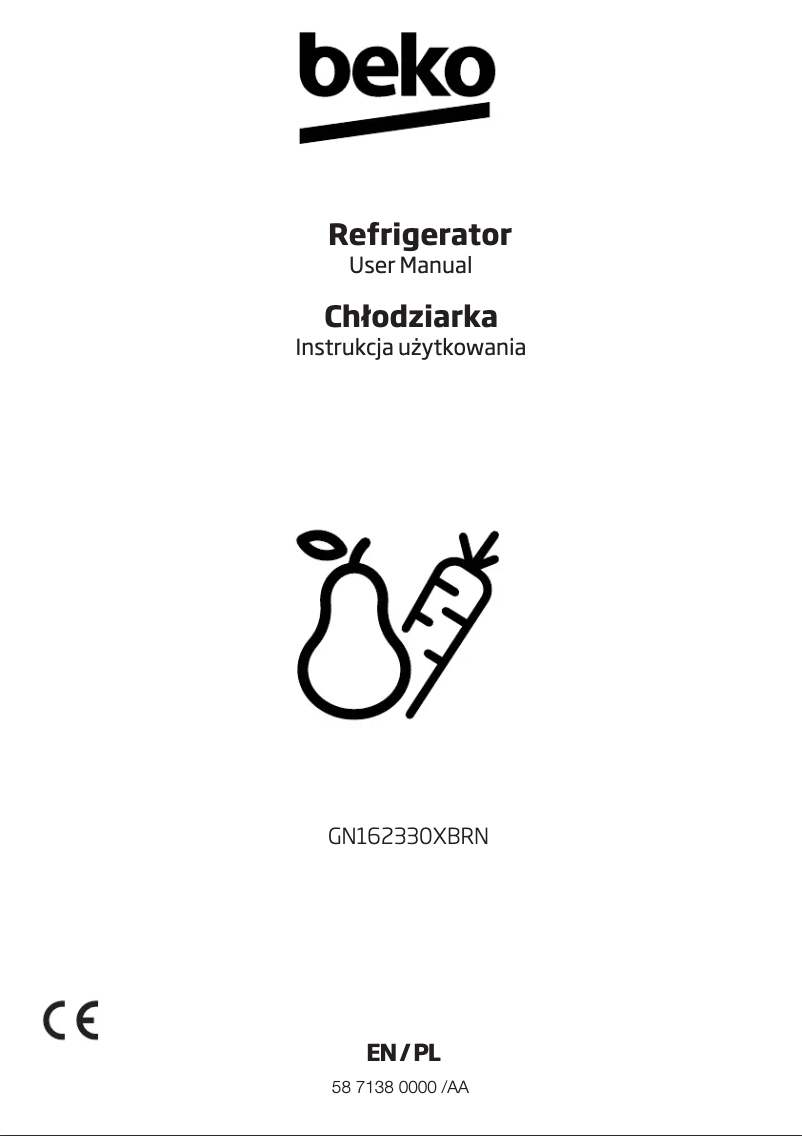 Página 1 del manual Manual de usuario Beko GN162330XBRN