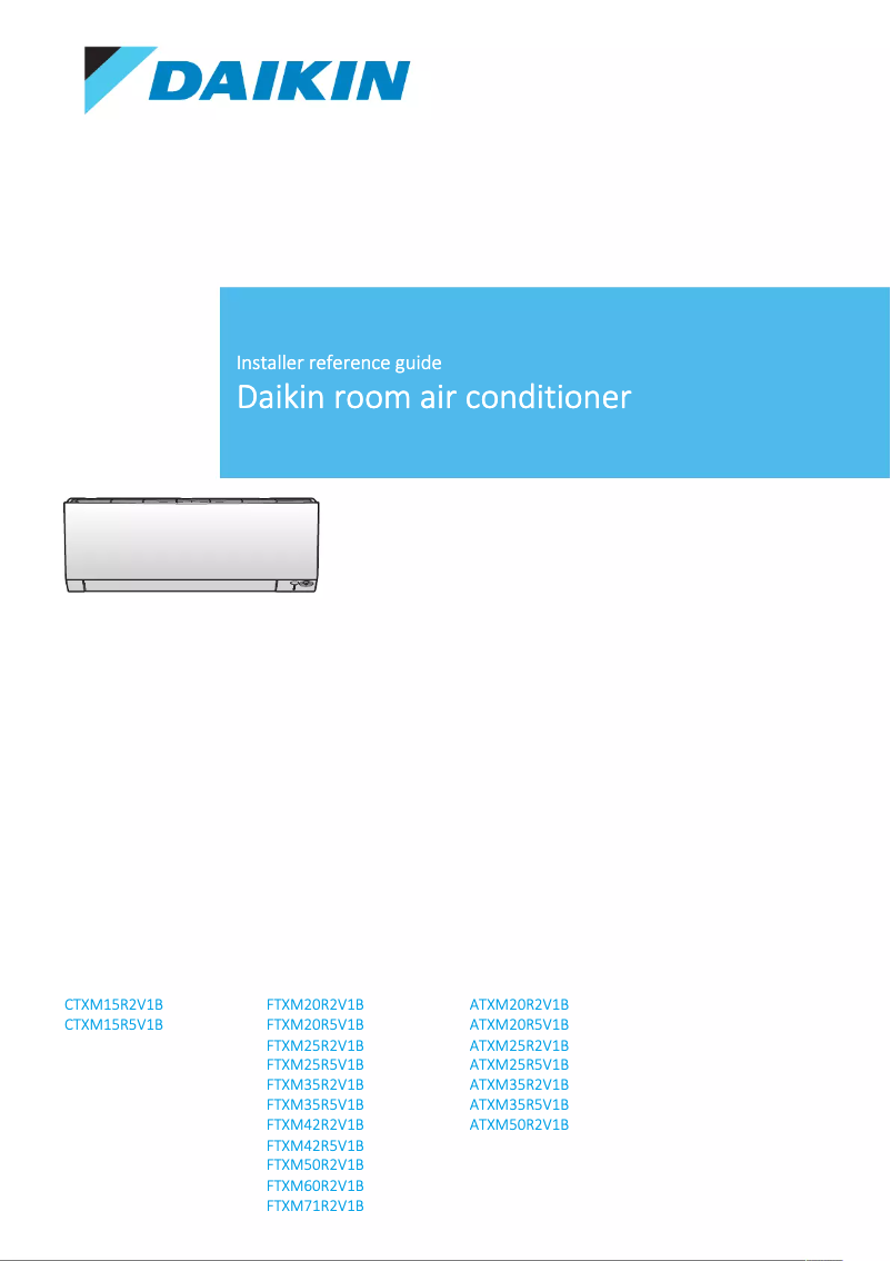 Page n°1 - Guide d'installation Daikin FTXM42R5V1B