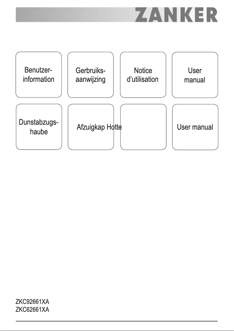Page 1 de la notice Manuel utilisateur Zanker ZKC62661XA