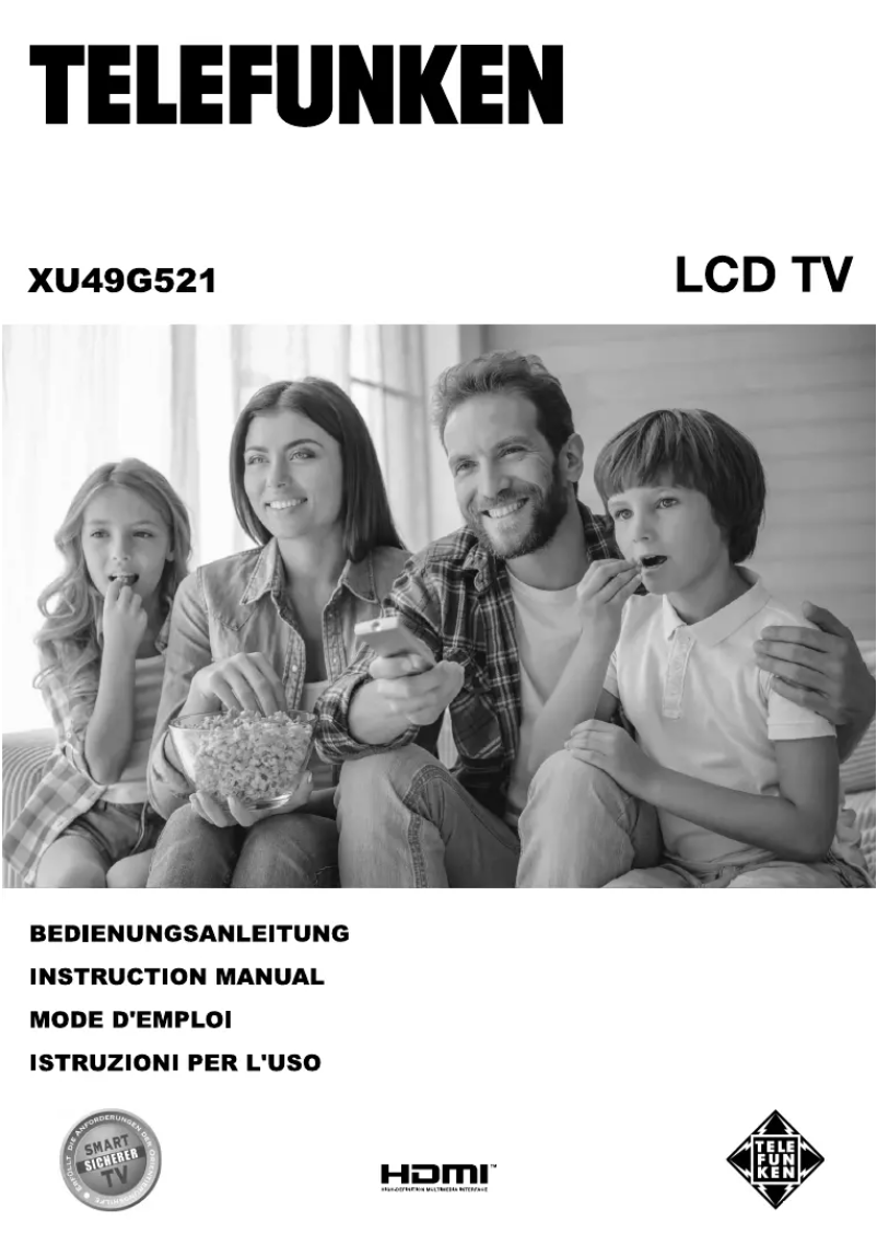 Image de la première page du manuel de l'appareil XU49G521