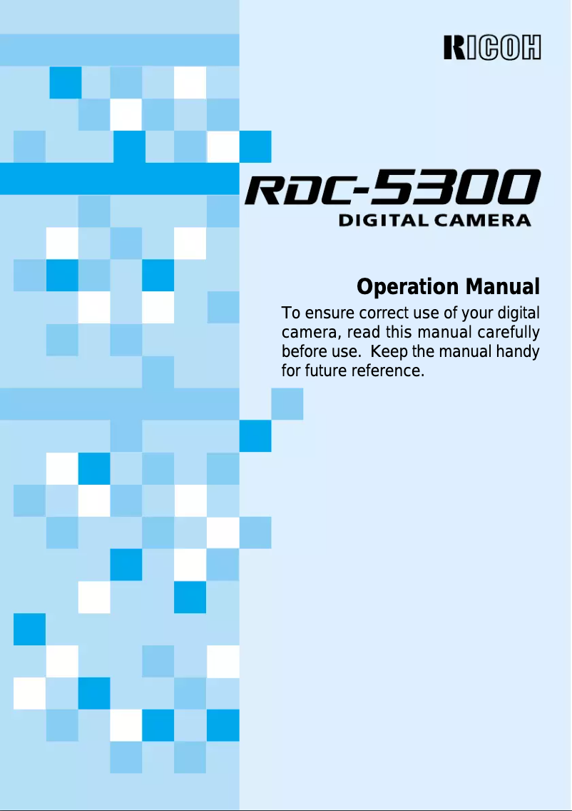 Page 1 de la notice Manuel utilisateur Ricoh RDC-5300