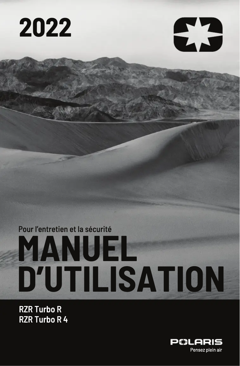 Page 1 de la notice Manuel utilisateur Polaris RZR Turbo R Ultimate EPS (2022)