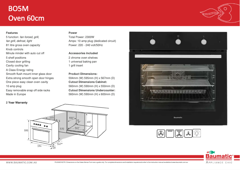 Image de la première page du manuel de l'appareil BO5M