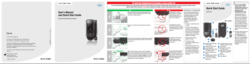 Page 1 de la notice Manuel utilisateur Roche Accu-Chek Mobile