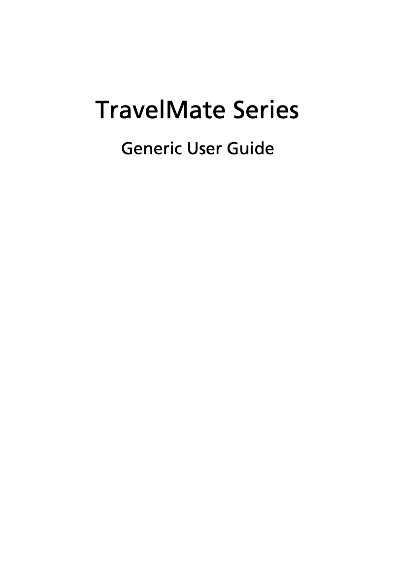 Imagen de la primera página del manual del dispositivo TravelMate 7730G