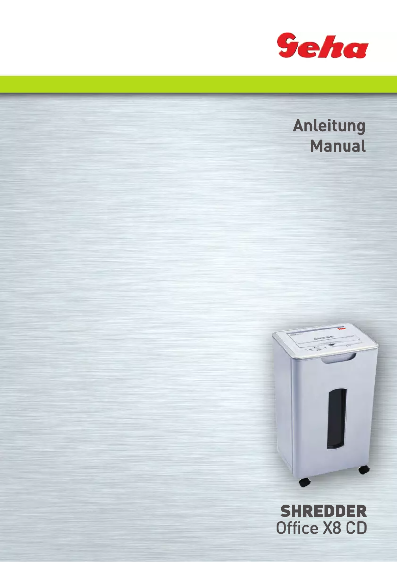 Página 1 del manual Manual de usuario Geha Home & Office X8 CD