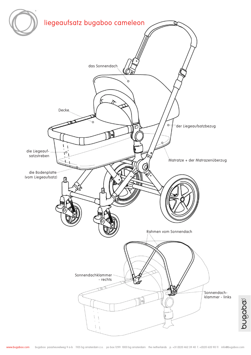 Página 1 del manual Ficha técnica Bugaboo Cameleon 3