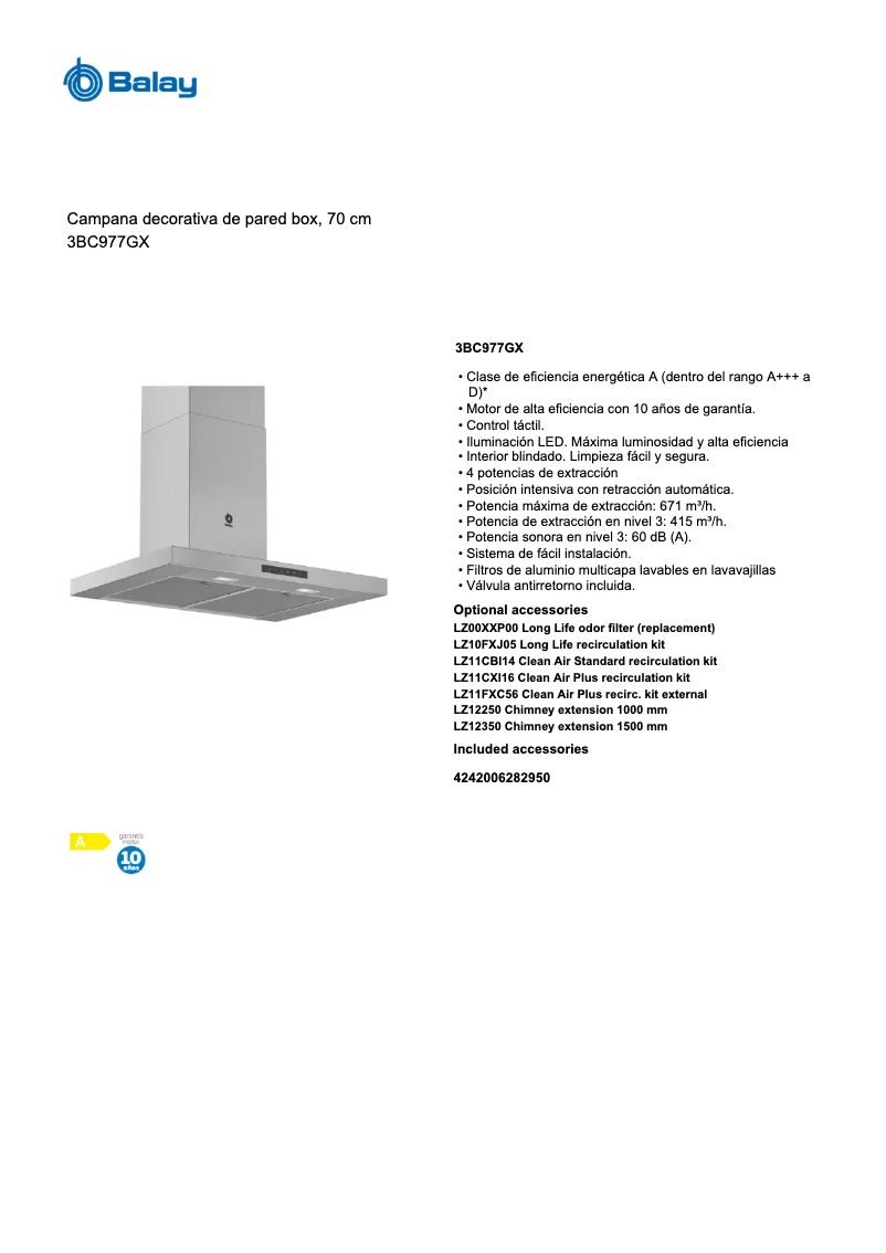 Image de la première page du manuel de l'appareil 3BC977GX