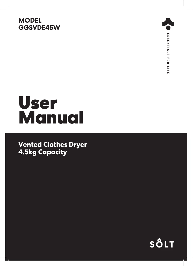 Page n°1 - Manuel utilisateur Sôlt GGSVDE45