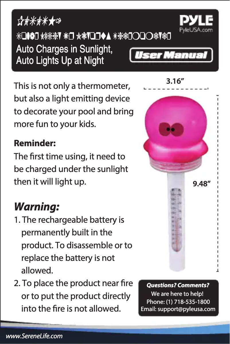 Image de la première page du manuel de l'appareil PLSLTH1