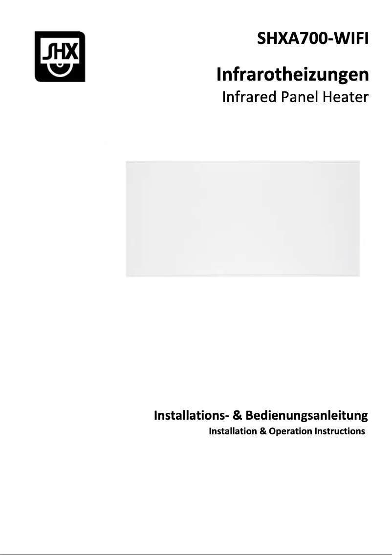 Page 1 de la notice Manuel utilisateur SHX SHXA700-WiFi