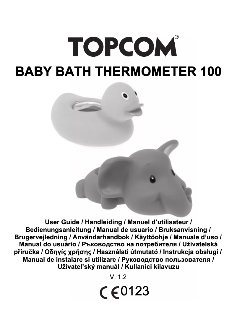 Image de la première page du manuel de l'appareil Baby Bath Thermometer 100 Elephant