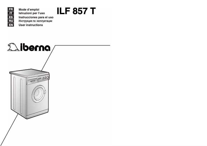 Page n°1 - Manuel utilisateur Iberna ILF 857