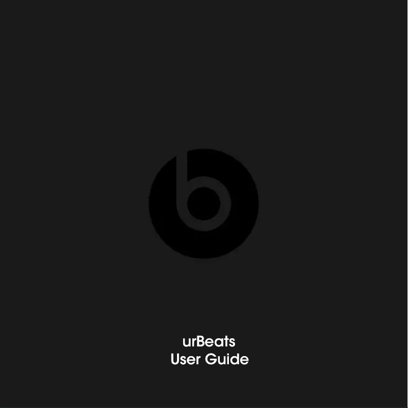 Page 1 de la notice Manuel utilisateur Beats urBeats
