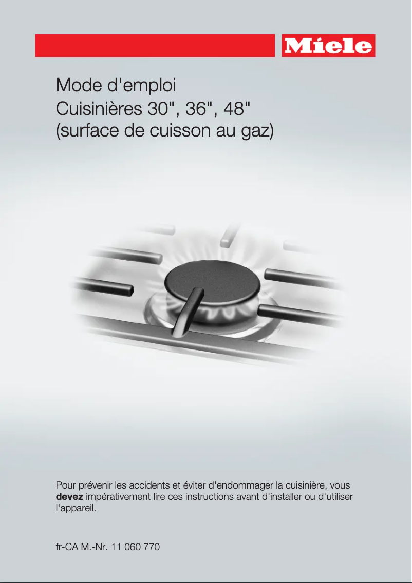 Page n°1 - Manuel utilisateur Miele HR 1954-2 LP