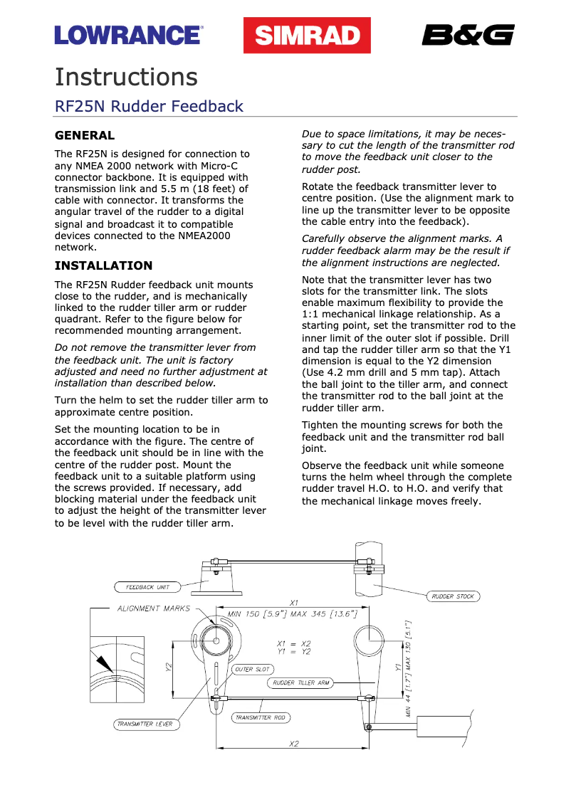 Image de la première page du manuel de l'appareil RF25