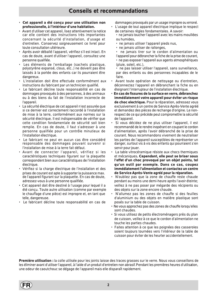 Page n°1 - Manuel utilisateur Ariston Thermo KOT 7424 IO BI