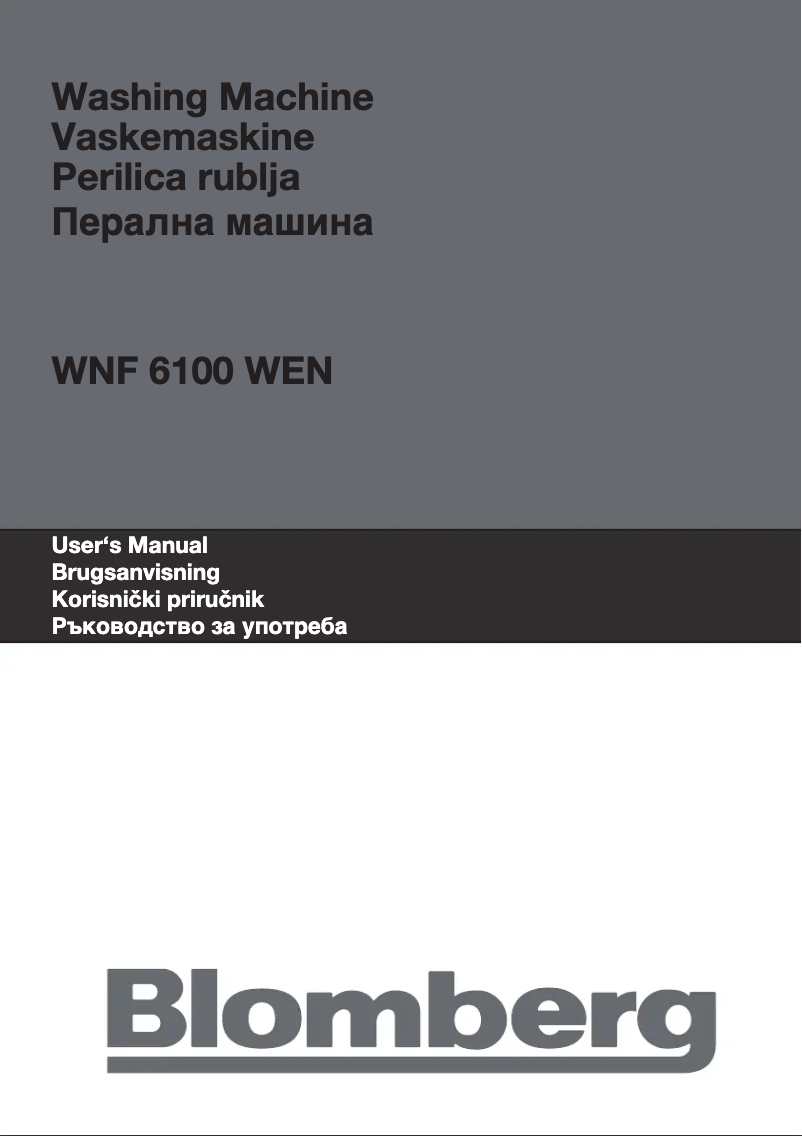 Page n°1 - Manuel utilisateur Blomberg WNF 6100 WEN