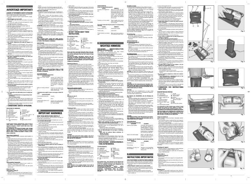 Página 1 del manual Manual de usuario Ariete Aspirabella 2710