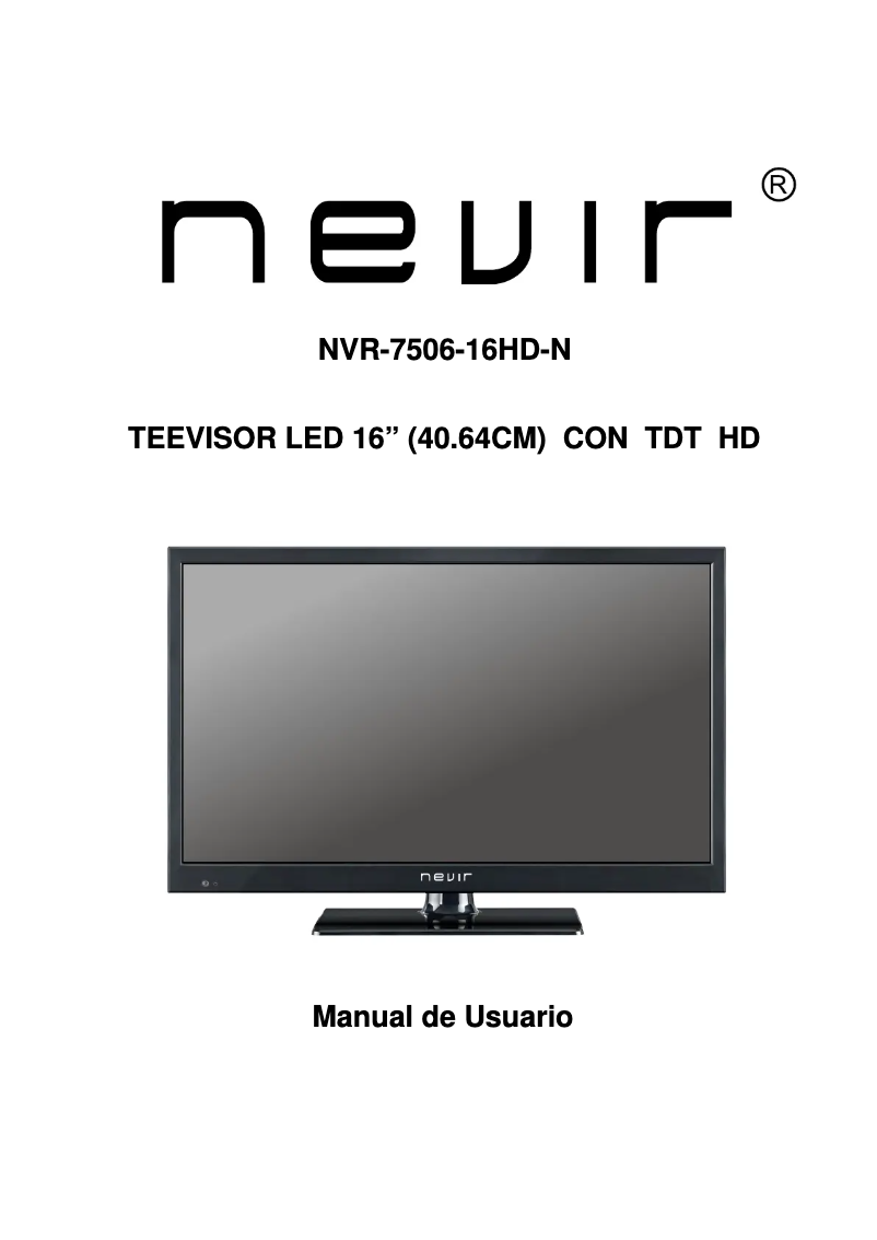 Page 1 de la notice Manuel utilisateur Nevir NVR-7506-16HD-N