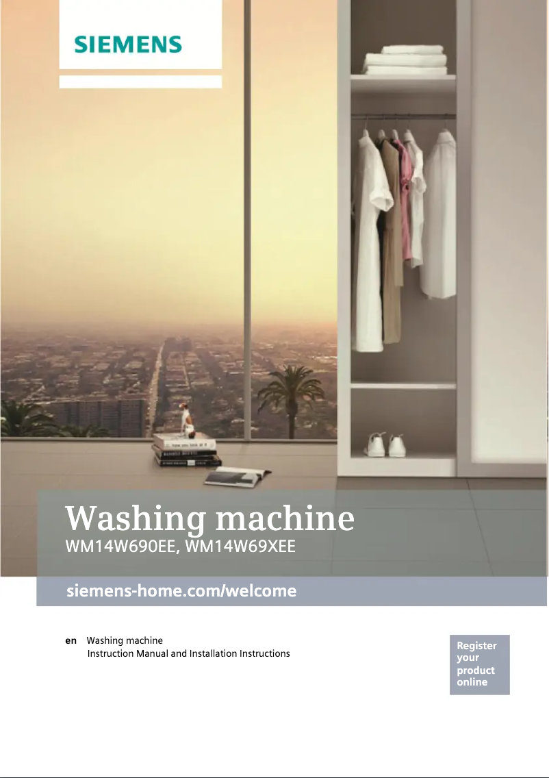 Page n°1 - Manuel utilisateur Siemens WM14W690EE