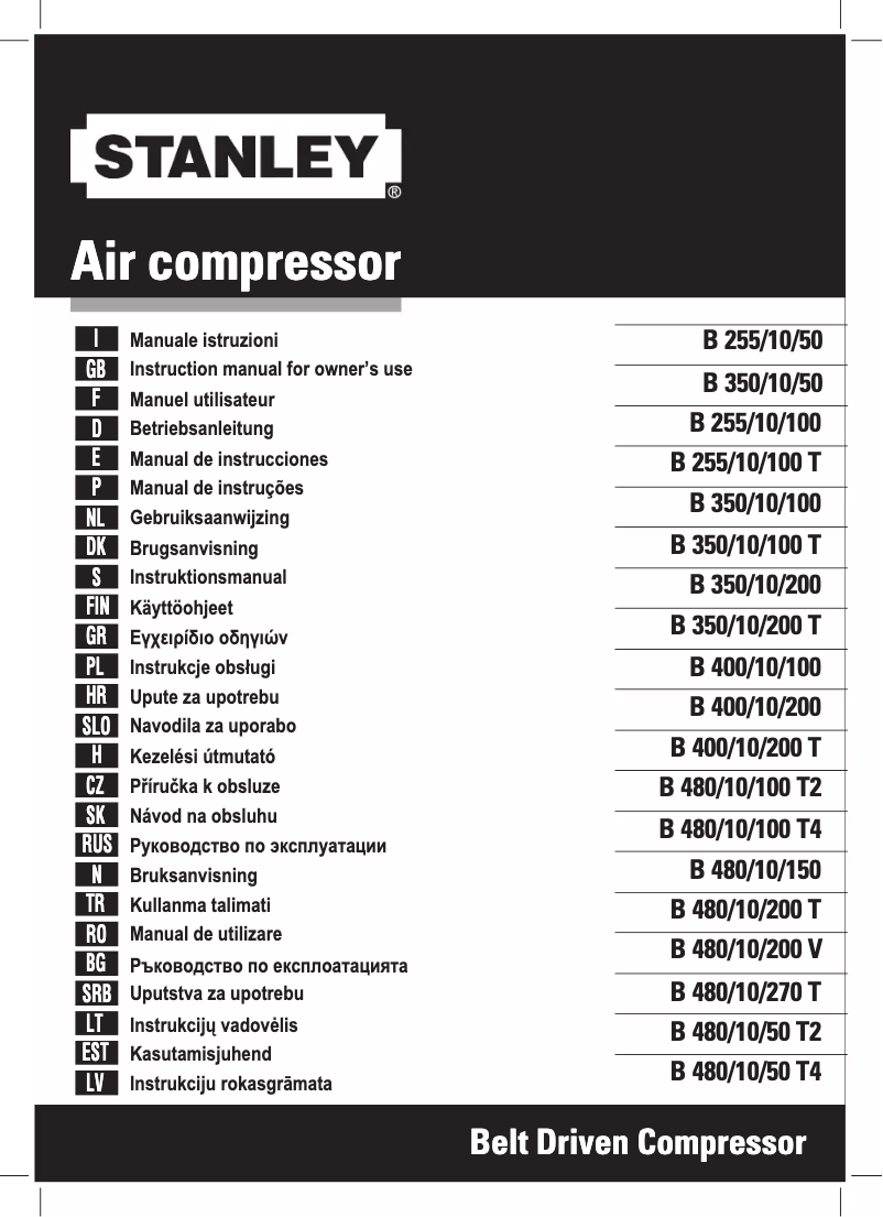 Page n°1 - Manuel utilisateur Stanley B 400/10/200
