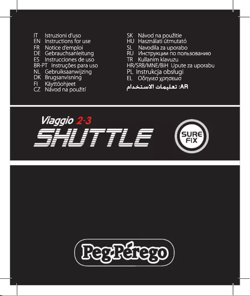 Page 1 de la notice Manuel utilisateur Peg Perego Viaggio 2-2 Shuttle