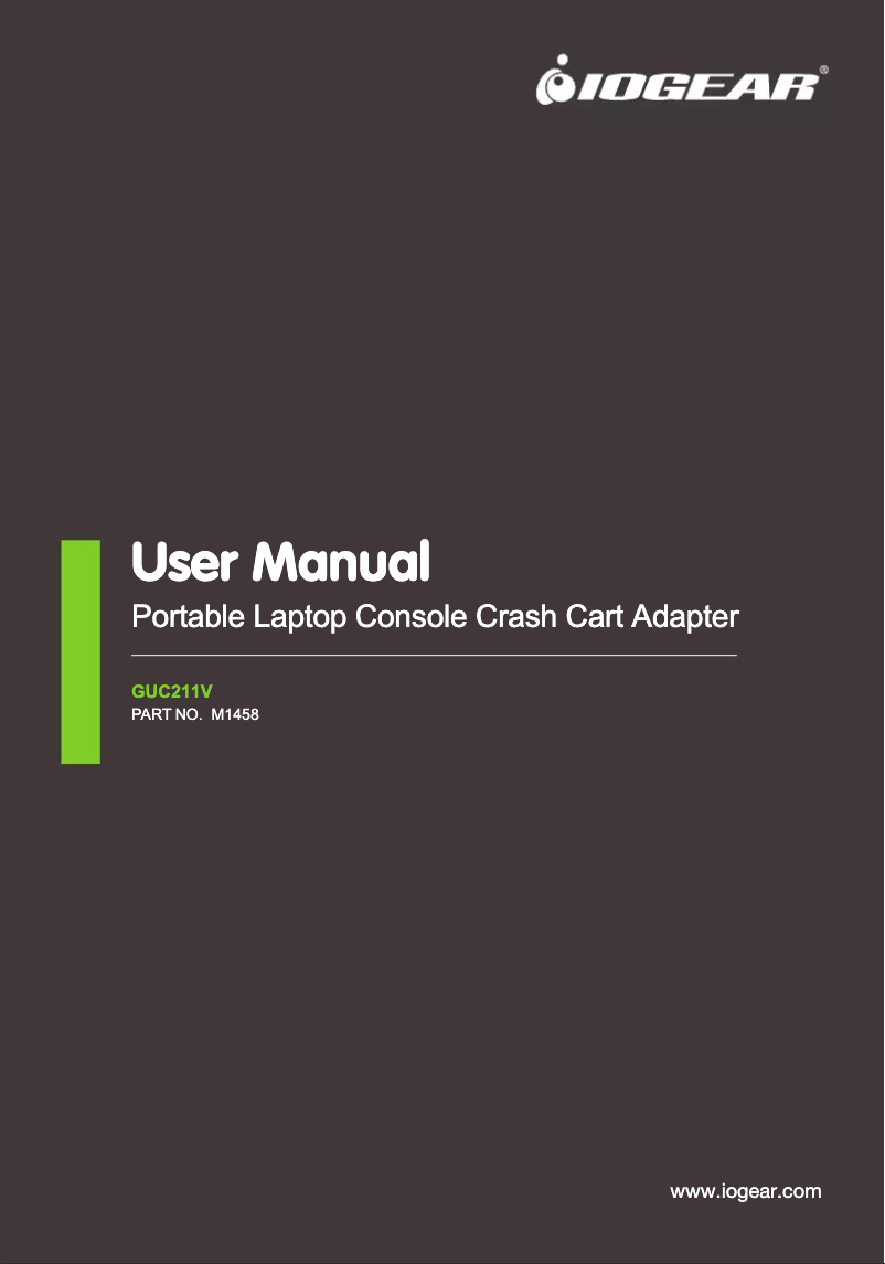 Image de la première page du manuel de l'appareil GUC211V