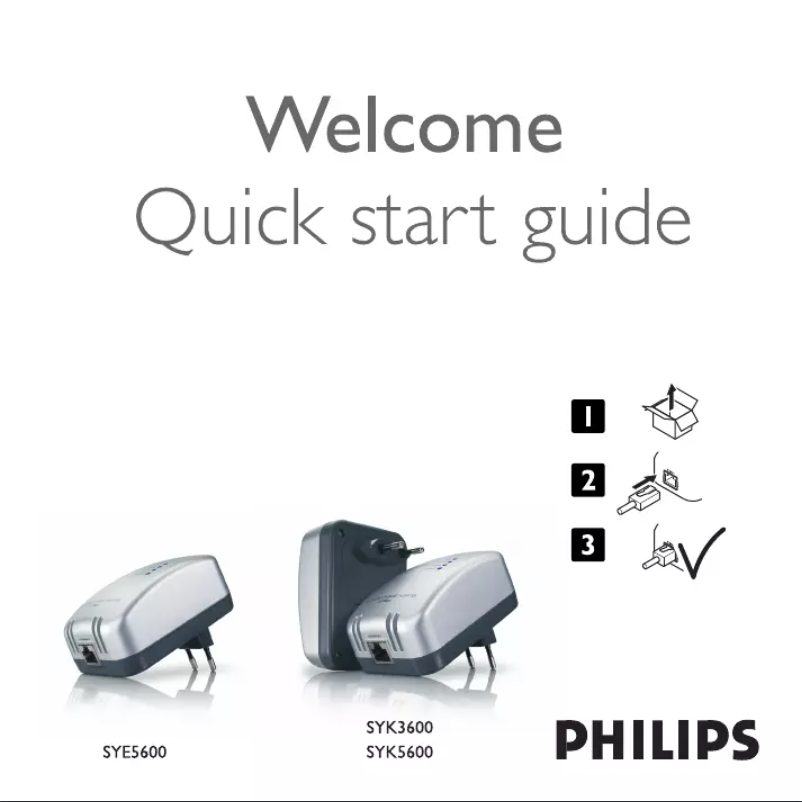 Page 1 de la notice Guide de démarrage rapide Philips SYE5600