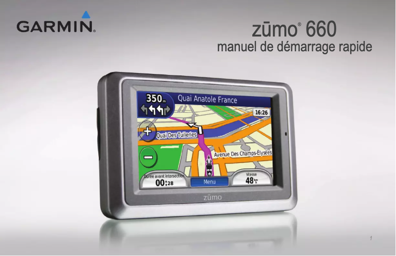 Image de la première page du manuel de l'appareil zūmo 660