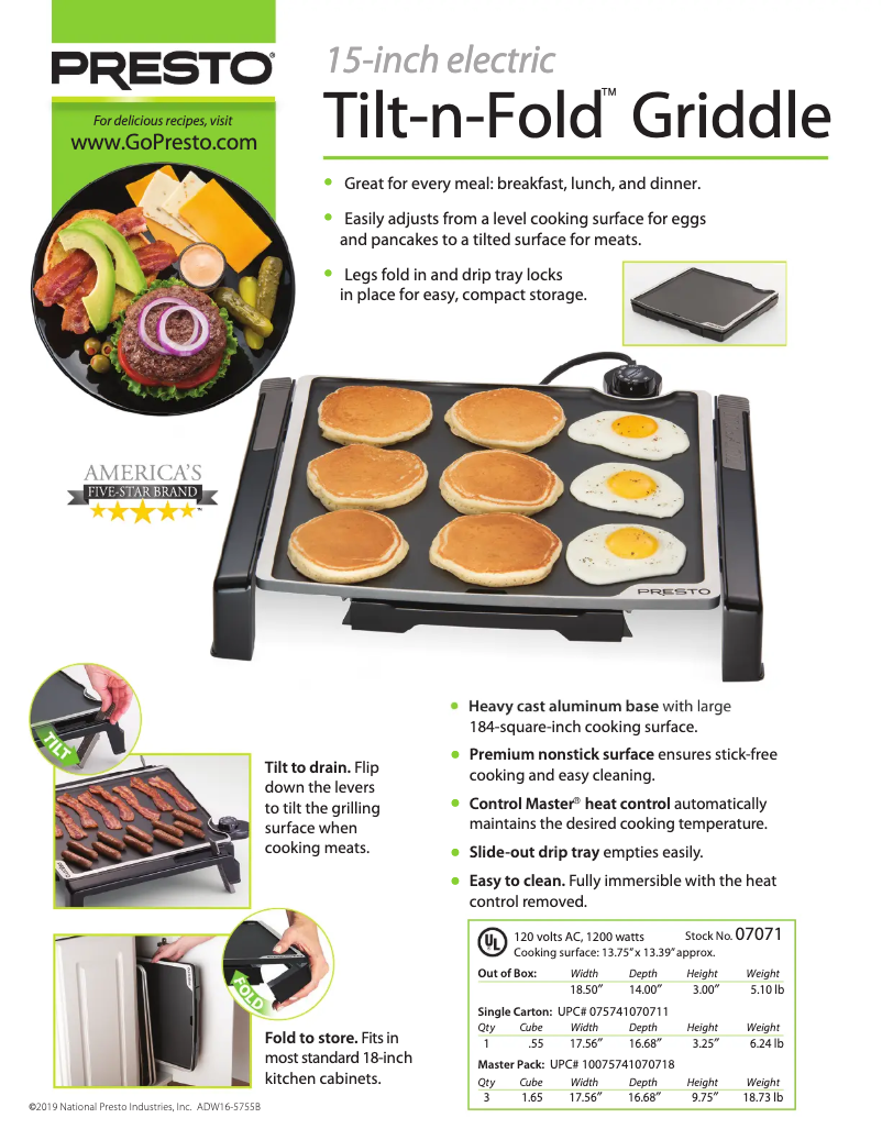 Image de la première page du manuel de l'appareil Tilt-n-Fold 07071