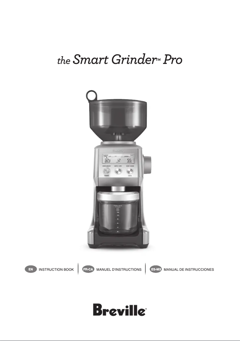 Image de la première page du manuel de l'appareil The Smart Grinder Pro BCG820