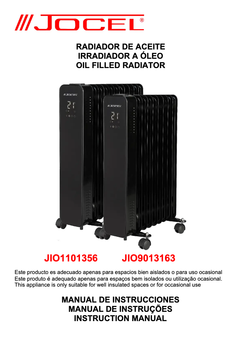 Page 1 de la notice Manuel utilisateur Jocel JIO9013163