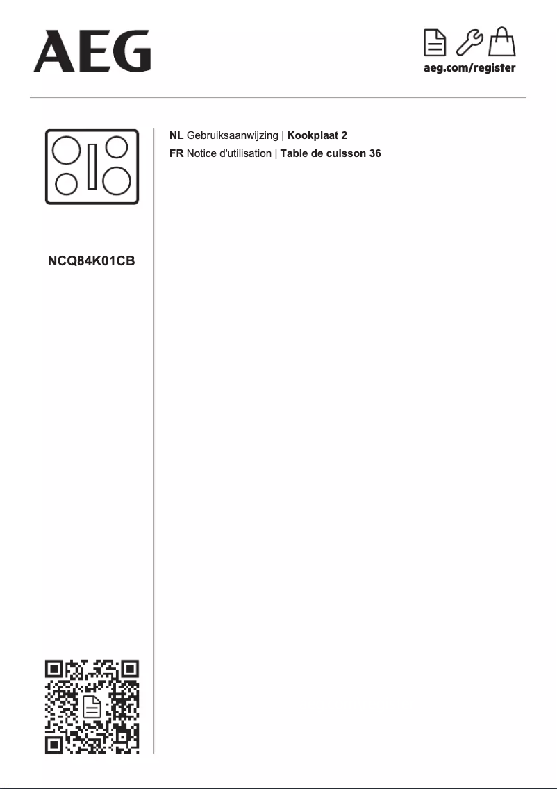 Page n°1 - Manuel utilisateur AEG NCQ84K01CB
